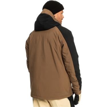  Quiksilver Mission Block Jk Erkek Kahverengi Snowboard Ceketi