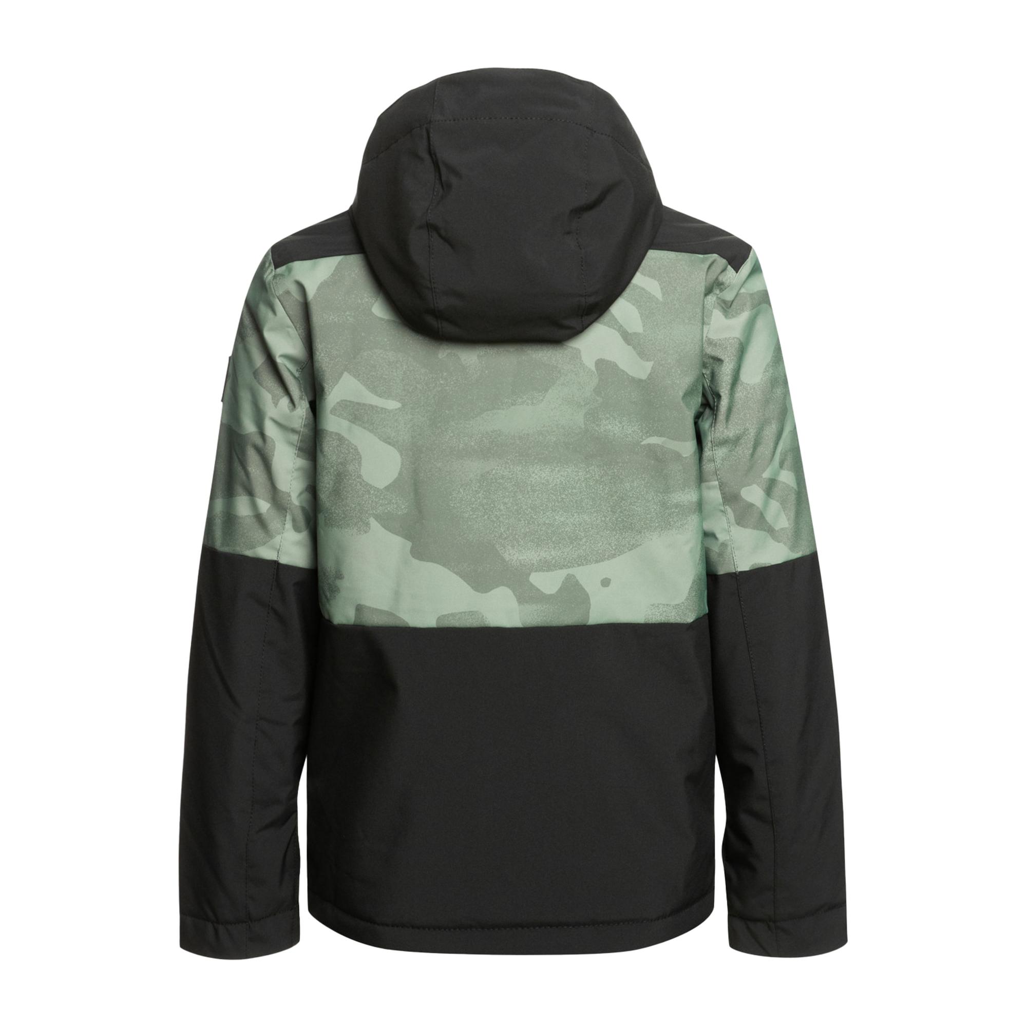 Quiksilver Mission Printed Block Youth Erkek Çocuk Yeşil Snowboard Ceketi