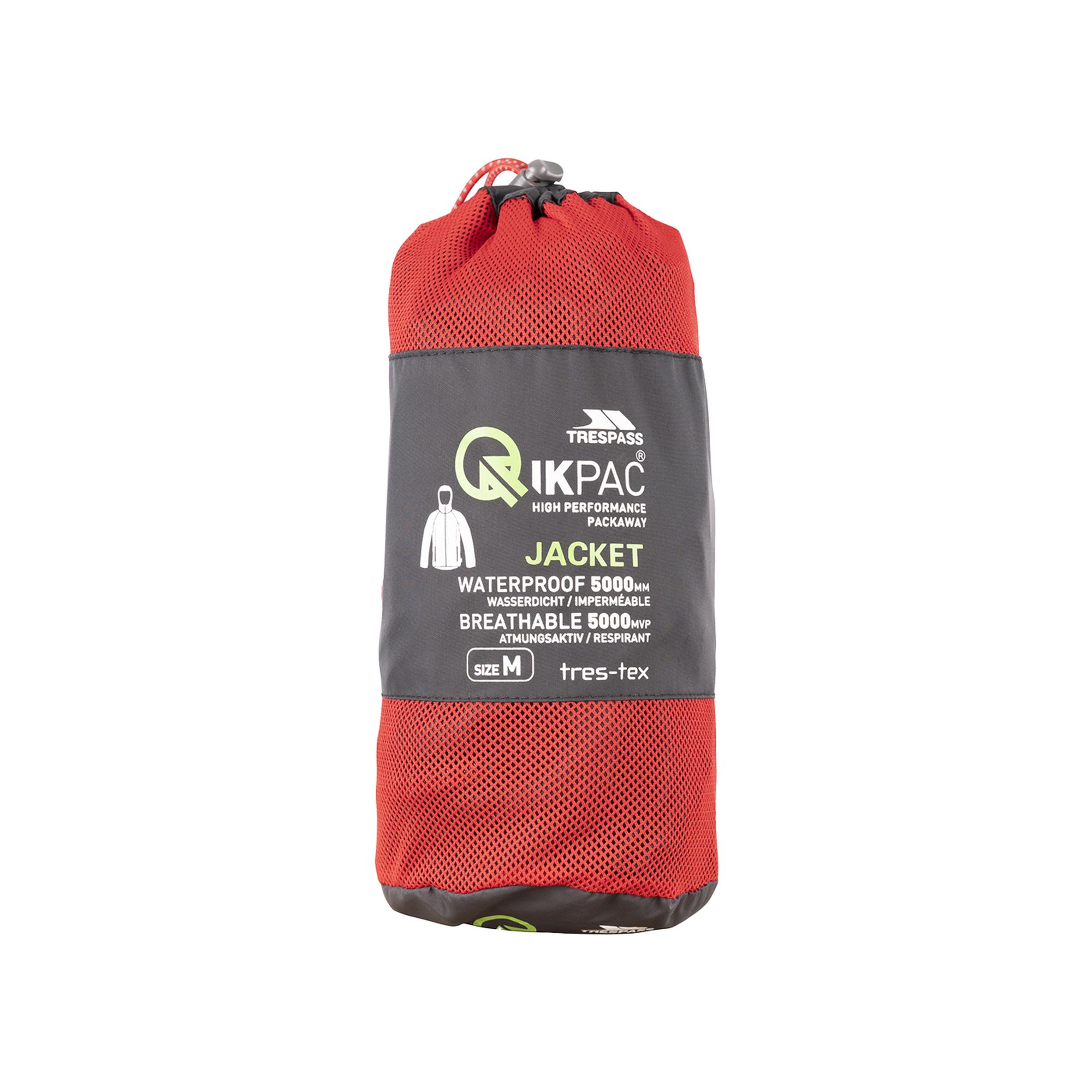 Trespass Qikpac Jacket - Unisex Packaway Unisex Siyah Yağmurluk