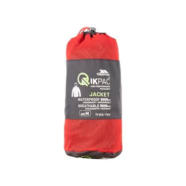  Trespass Qikpac Jacket - Unisex Packaway Unisex Siyah Yağmurluk