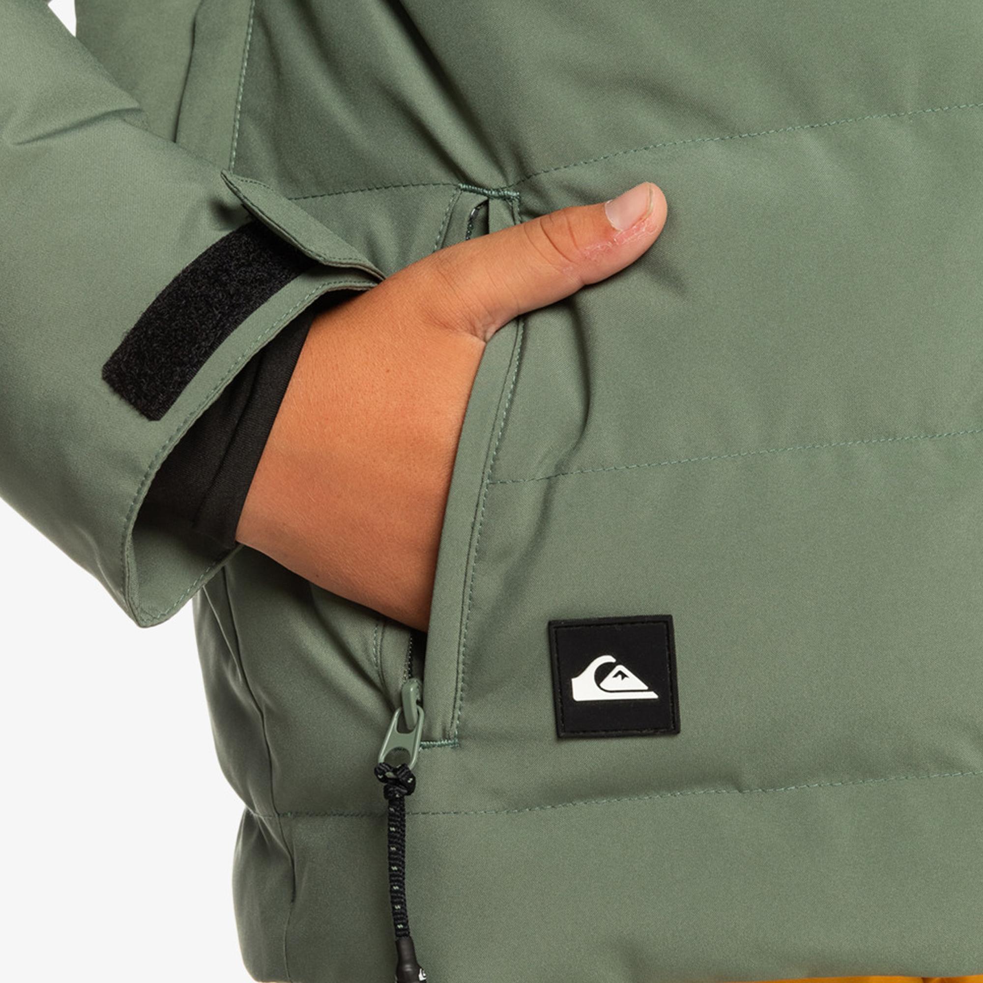 Quiksilver The Edge Youth Erkek Çocuk Yeşil Snowboard Ceketi