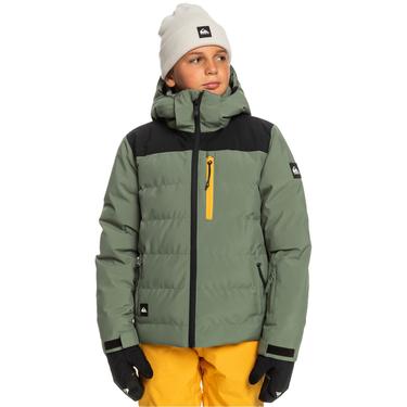  Quiksilver The Edge Youth Erkek Çocuk Yeşil Snowboard Ceketi