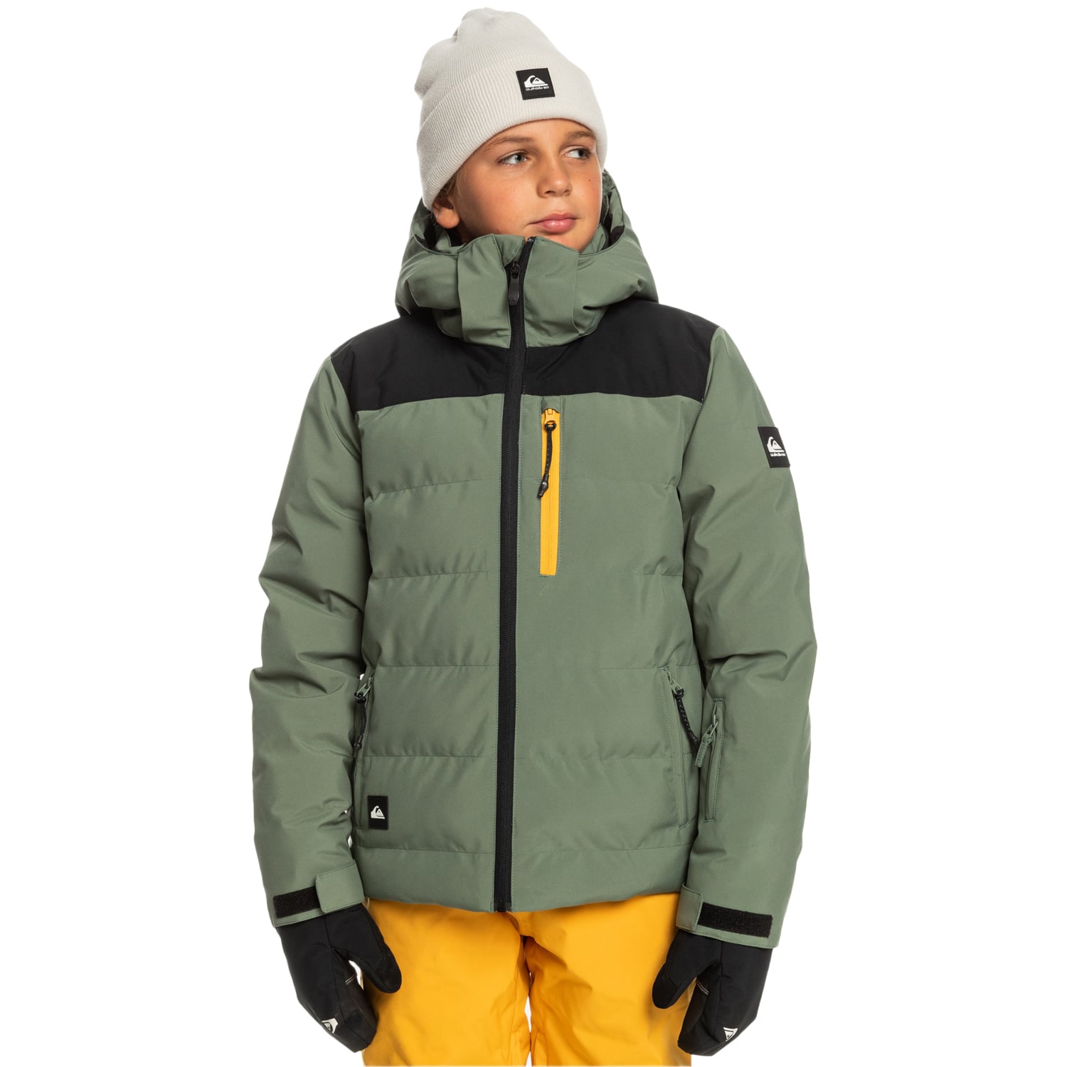  Quiksilver The Edge Youth Erkek Çocuk Yeşil Snowboard Ceketi