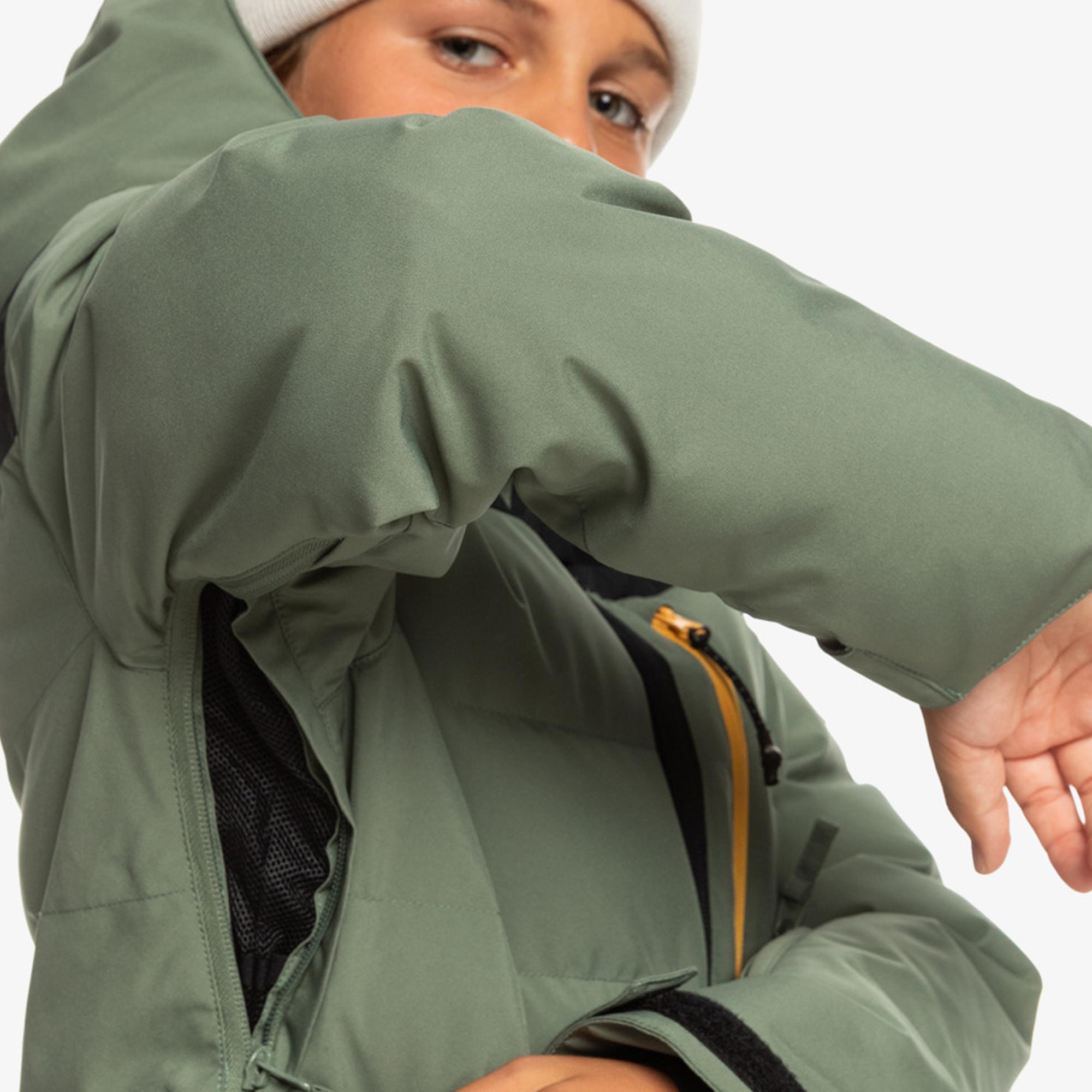 Quiksilver The Edge Youth Erkek Çocuk Yeşil Snowboard Ceketi