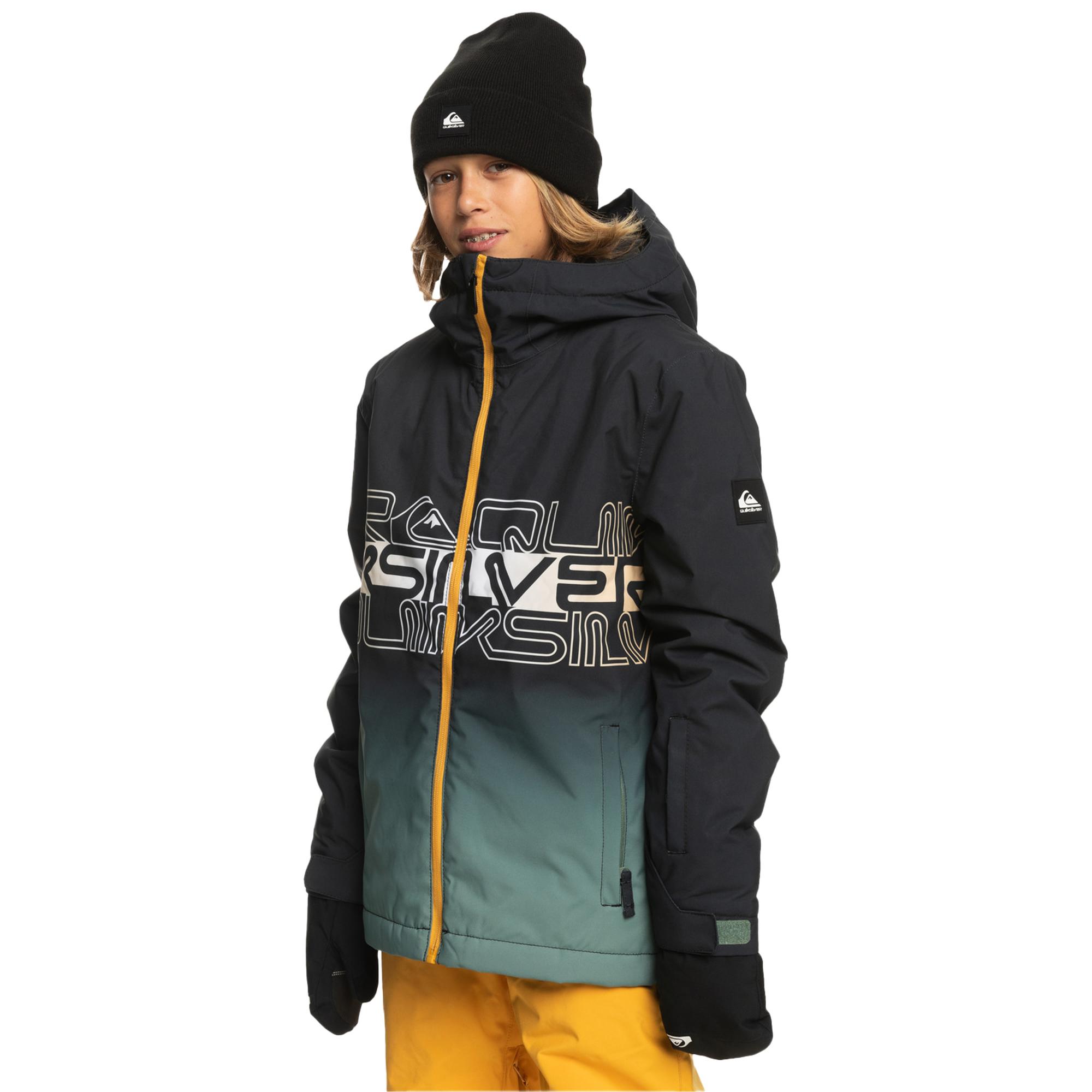 Quiksilver Mission Engineered Youth Erkek Çocuk Yeşil Snowboard Ceketi