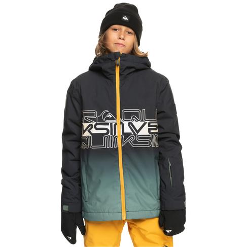  Quiksilver Mission Engineered Youth Erkek Çocuk Yeşil Snowboard Ceketi