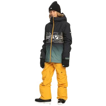  Quiksilver Mission Engineered Youth Erkek Çocuk Yeşil Snowboard Ceketi