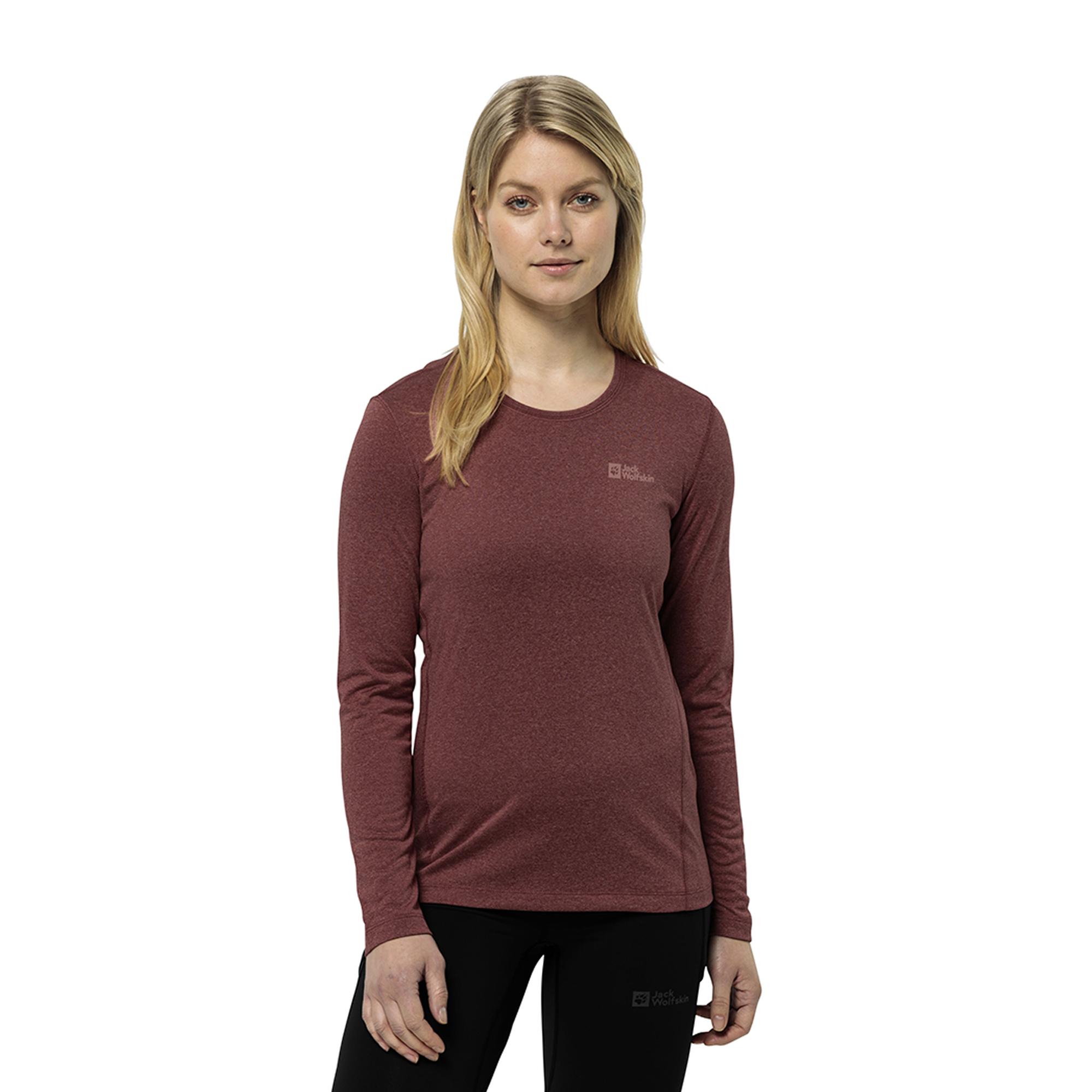 Jack Wolfskin Sky Thermal L/s Kadın Kırmızı İçlik Üst