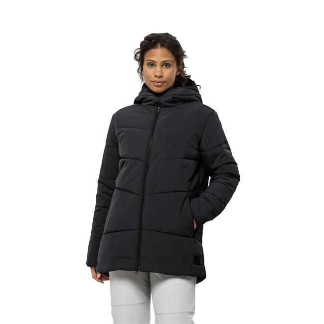  Jack Wolfskin Karolinger Long Kadın Gri Outdoor Ceketi