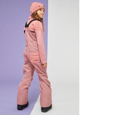  Roxy Non Stop Bib Girl Kız Çocuk Pembe Snowboard Pantolonu