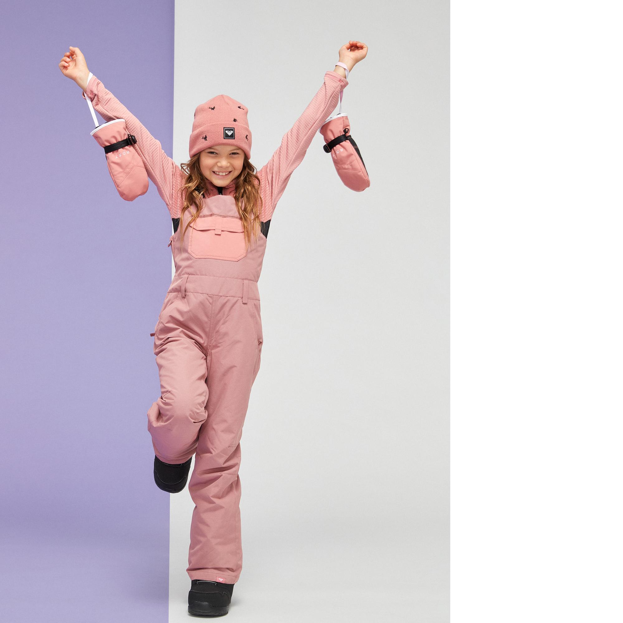 Roxy Non Stop Bib Girl Kız Çocuk Pembe Snowboard Pantolonu