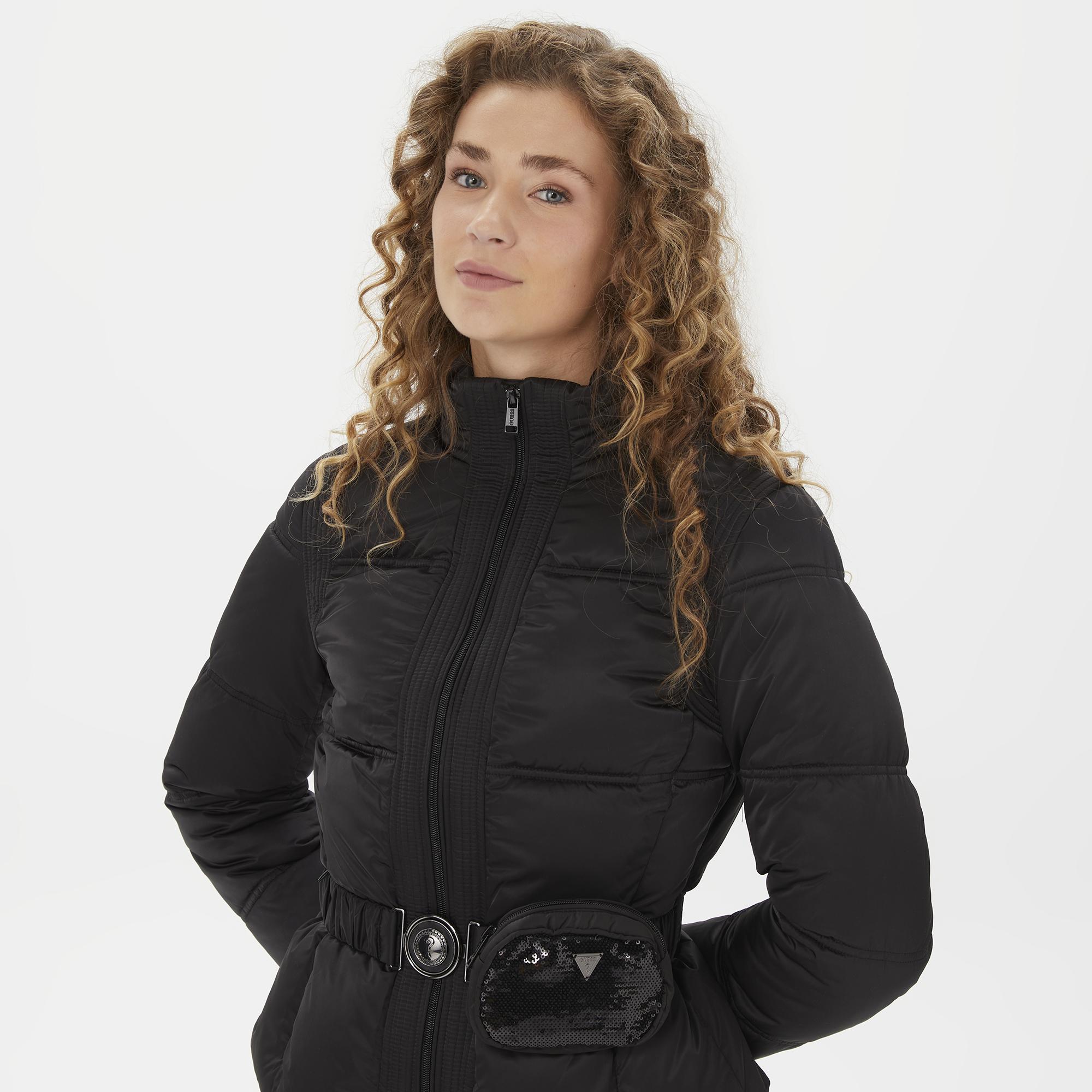 Guess Lucia Bum Puffa Kadın Siyah Mont