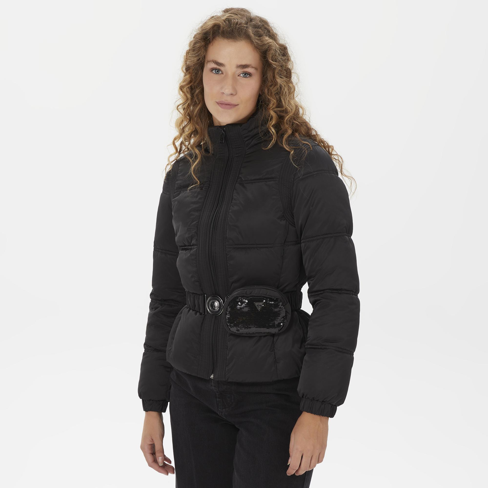 Guess Lucia Bum Puffa Kadın Siyah Mont