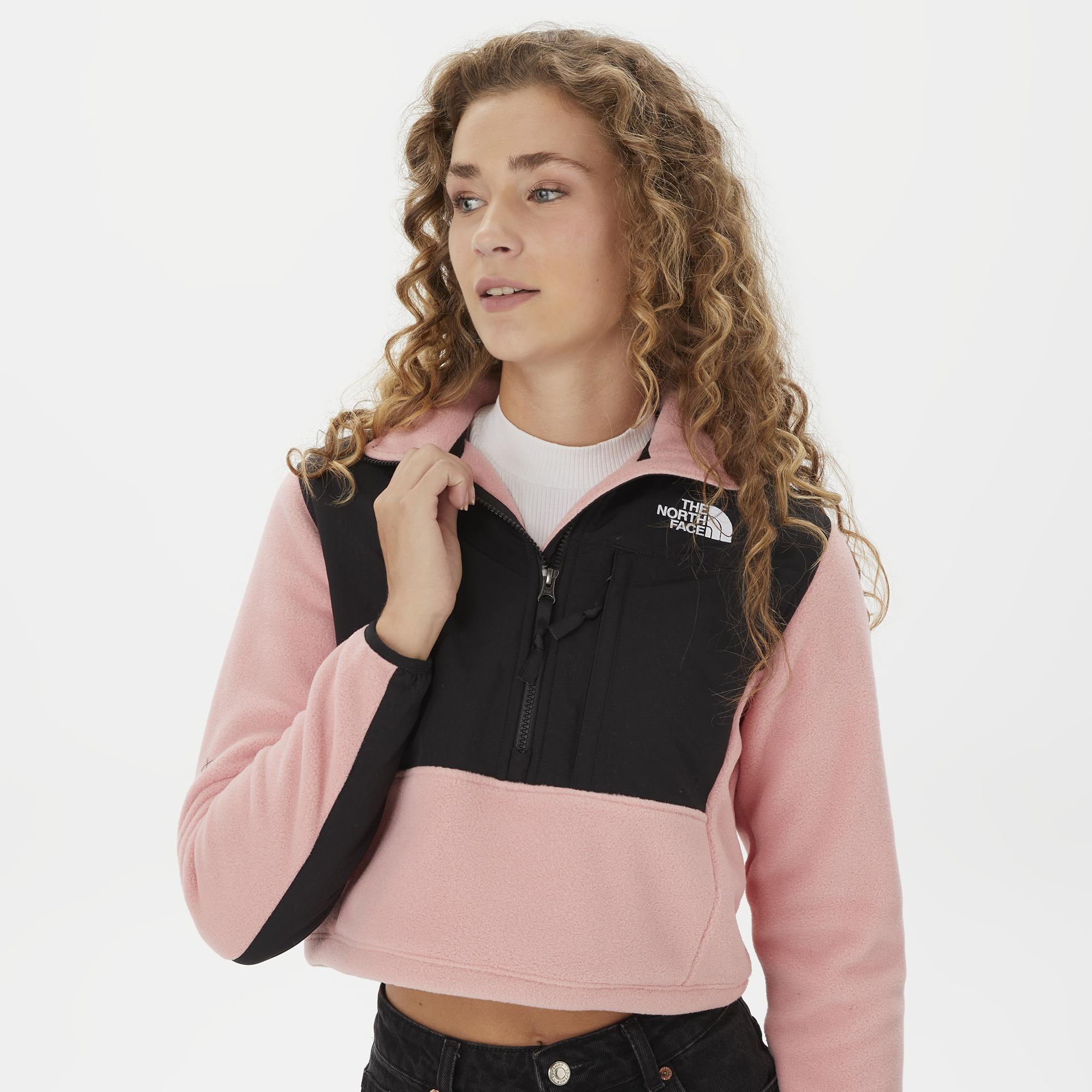 The North Face Denali Crop Kadın Pembe Sweatshirt