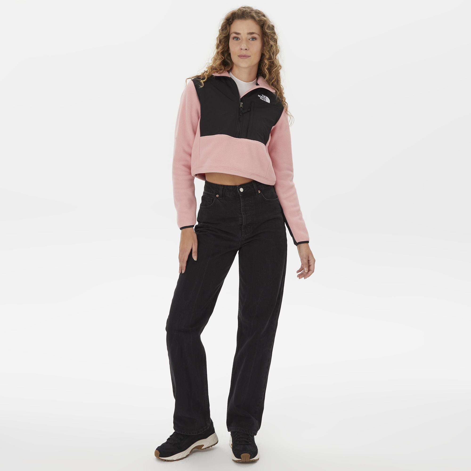 The North Face Denali Crop Kadın Pembe Sweatshirt