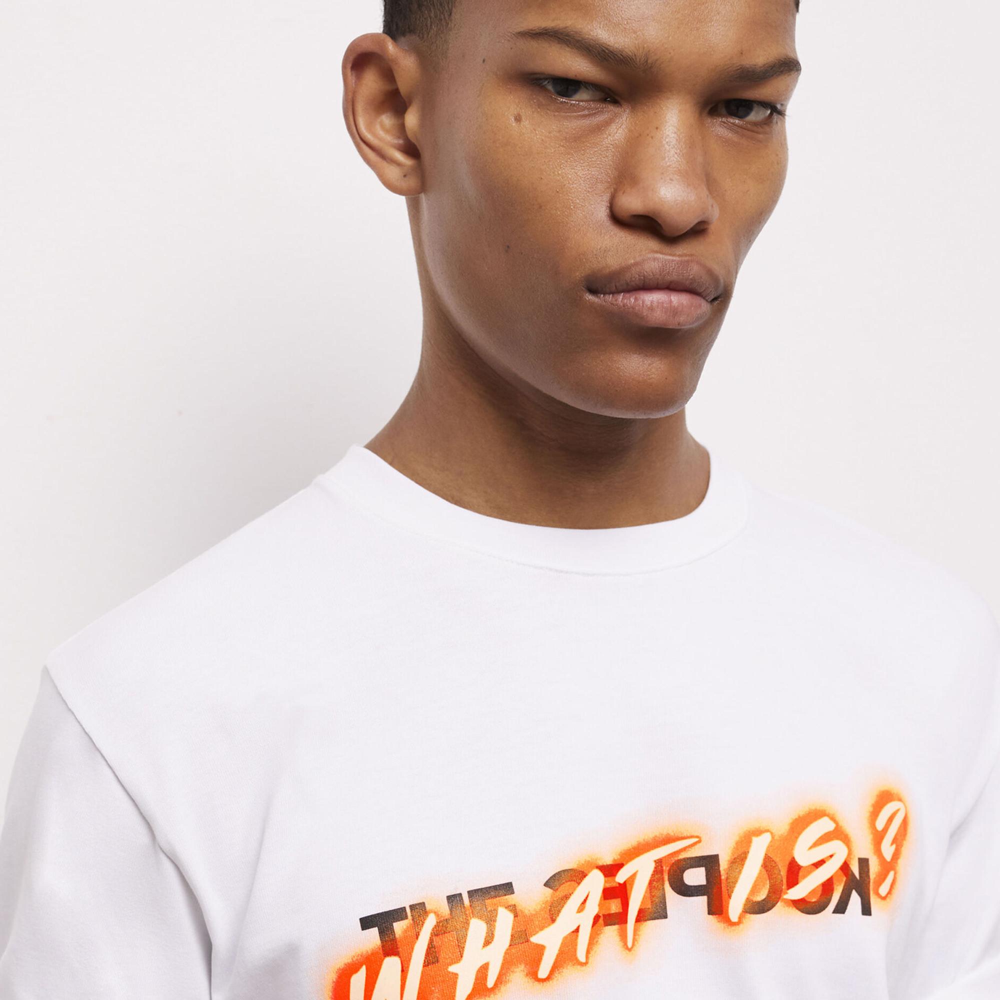 ERKEK BASKILI BEYAZ T-SHIRT