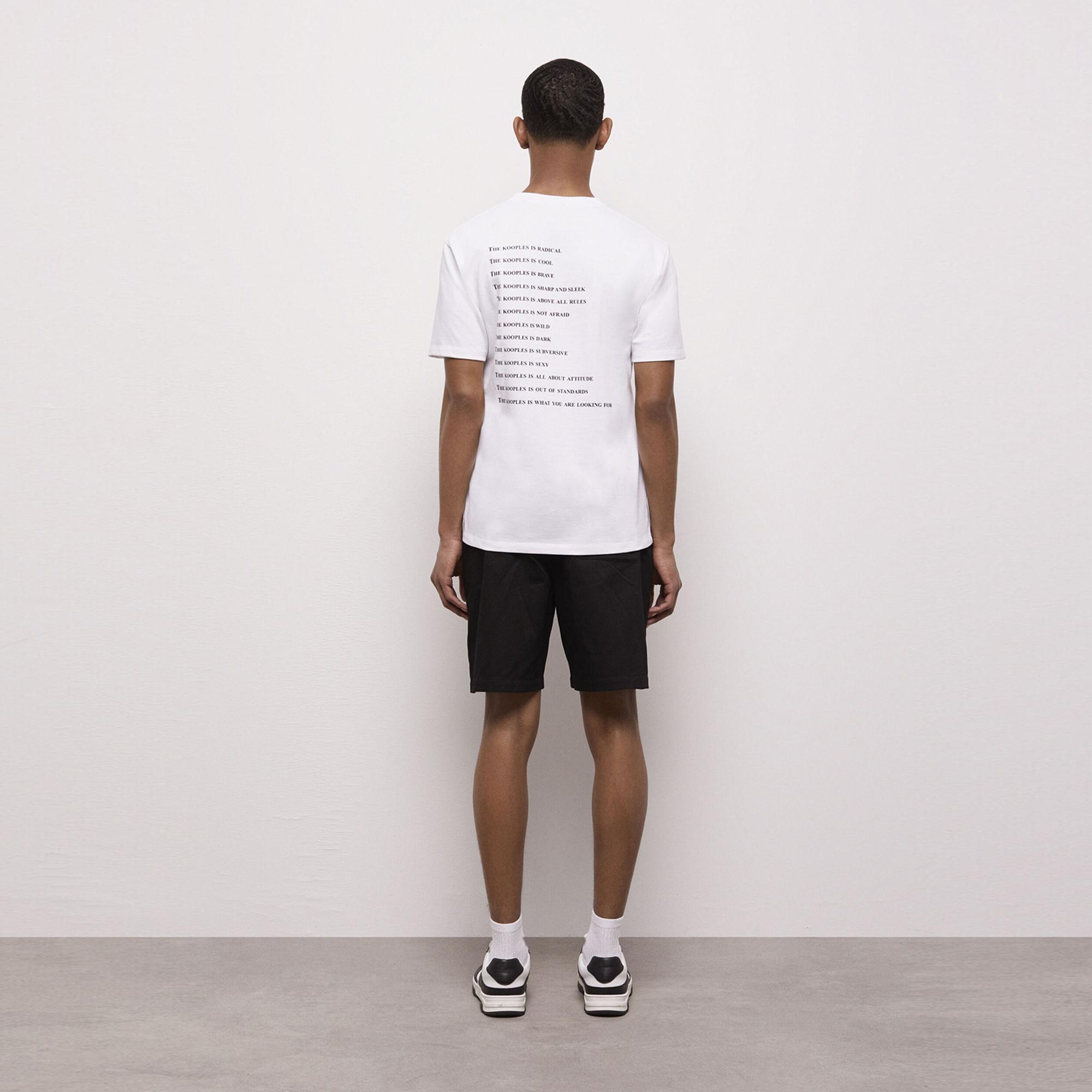 ERKEK BASKILI BEYAZ T-SHIRT