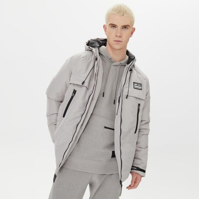  Skechers Outerwear Padded Erkek Gri Günlük Mont