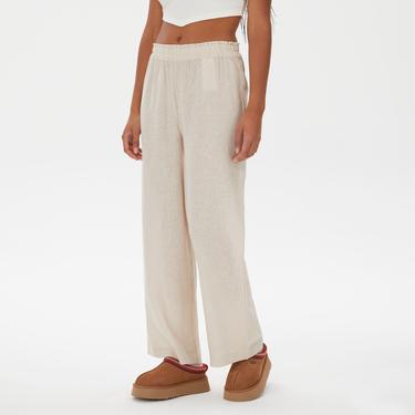  Only Onltokyo Yüksek Belli Linen Blend Kadın Krem Rengi Pantolon
