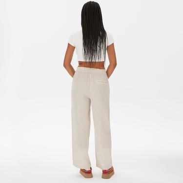  Only Onltokyo Yüksek Belli Linen Blend Kadın Krem Rengi Pantolon