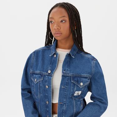  Calvin Klein Jeans Archival Kadın Mavi Ceket