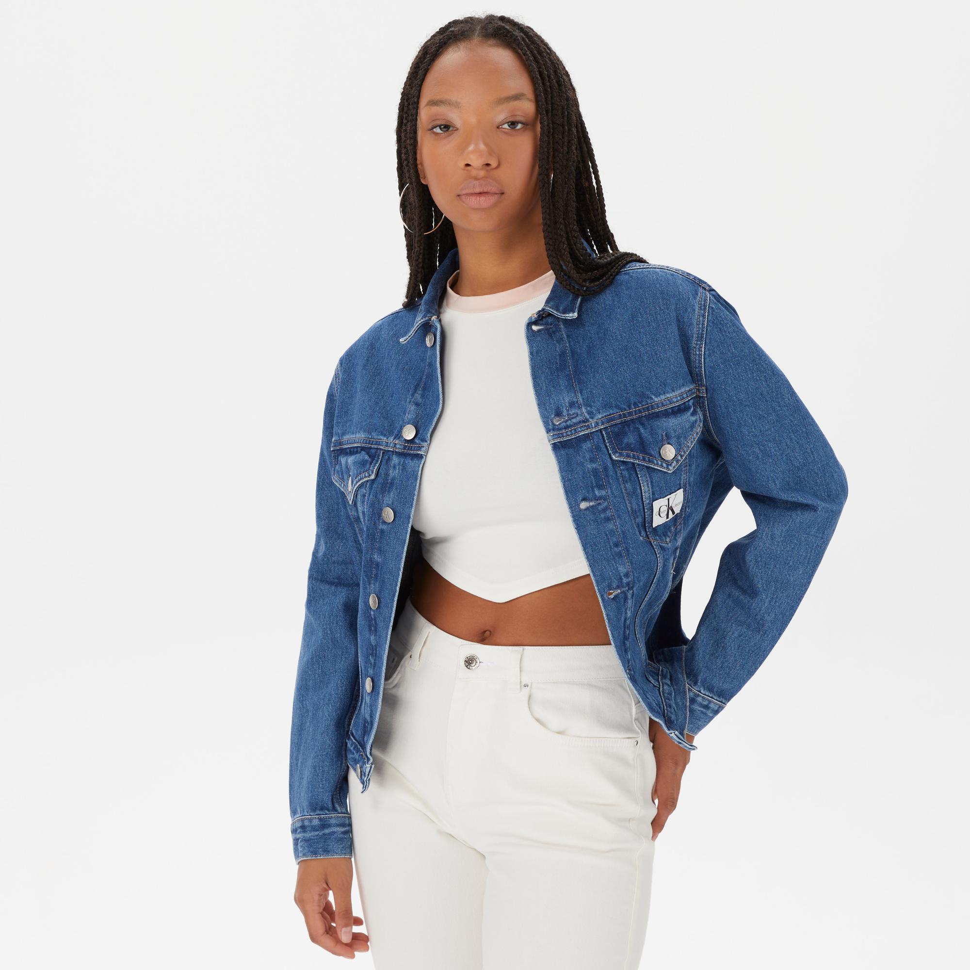 Calvin Klein Jeans Archival Kadın Mavi Ceket