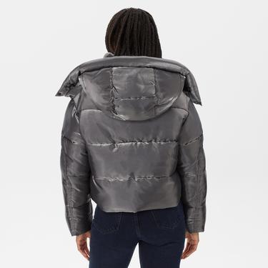  Calvin Klein Jeans Liquid Metal Puffer Kadın Siyah Mont