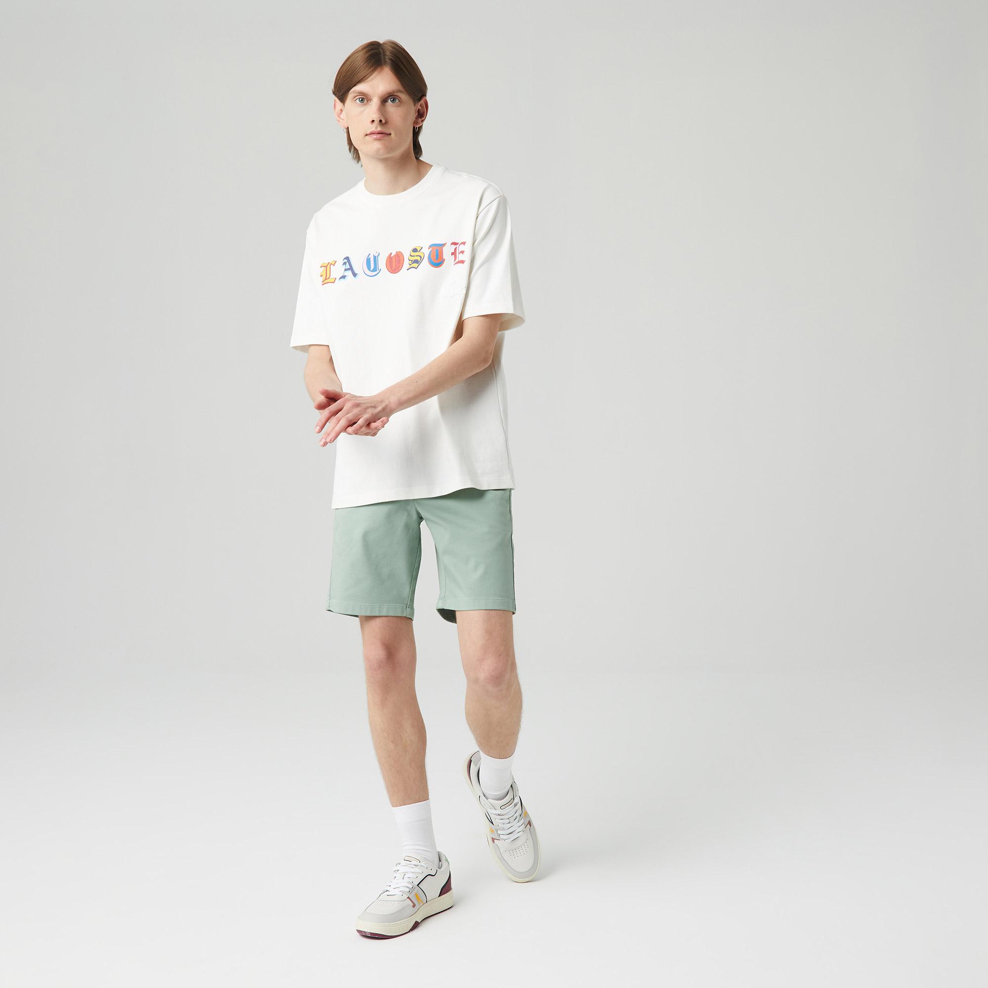 Erkek Slim Fit Yeşil Bermuda Şort