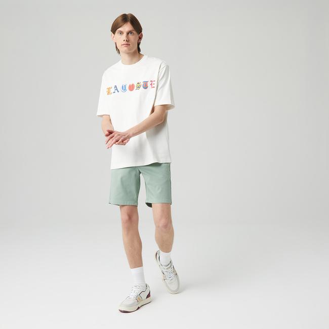  Erkek Slim Fit Yeşil Bermuda Şort