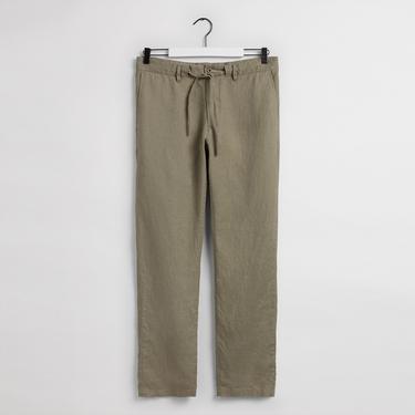  Gant Erkek Yeşil Relaxed Fit Keten Pantolon