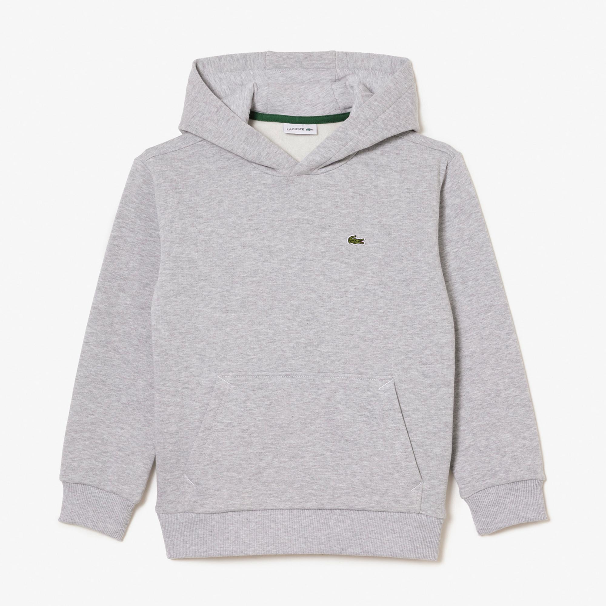 Lacoste Çocuk Kapüşonlu Gri Sweatshirt