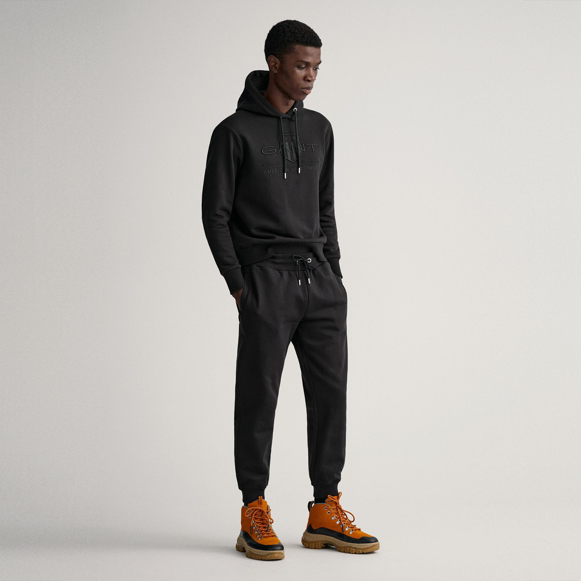 GANT Erkek Siyah Regular Fit Eşofman Altı