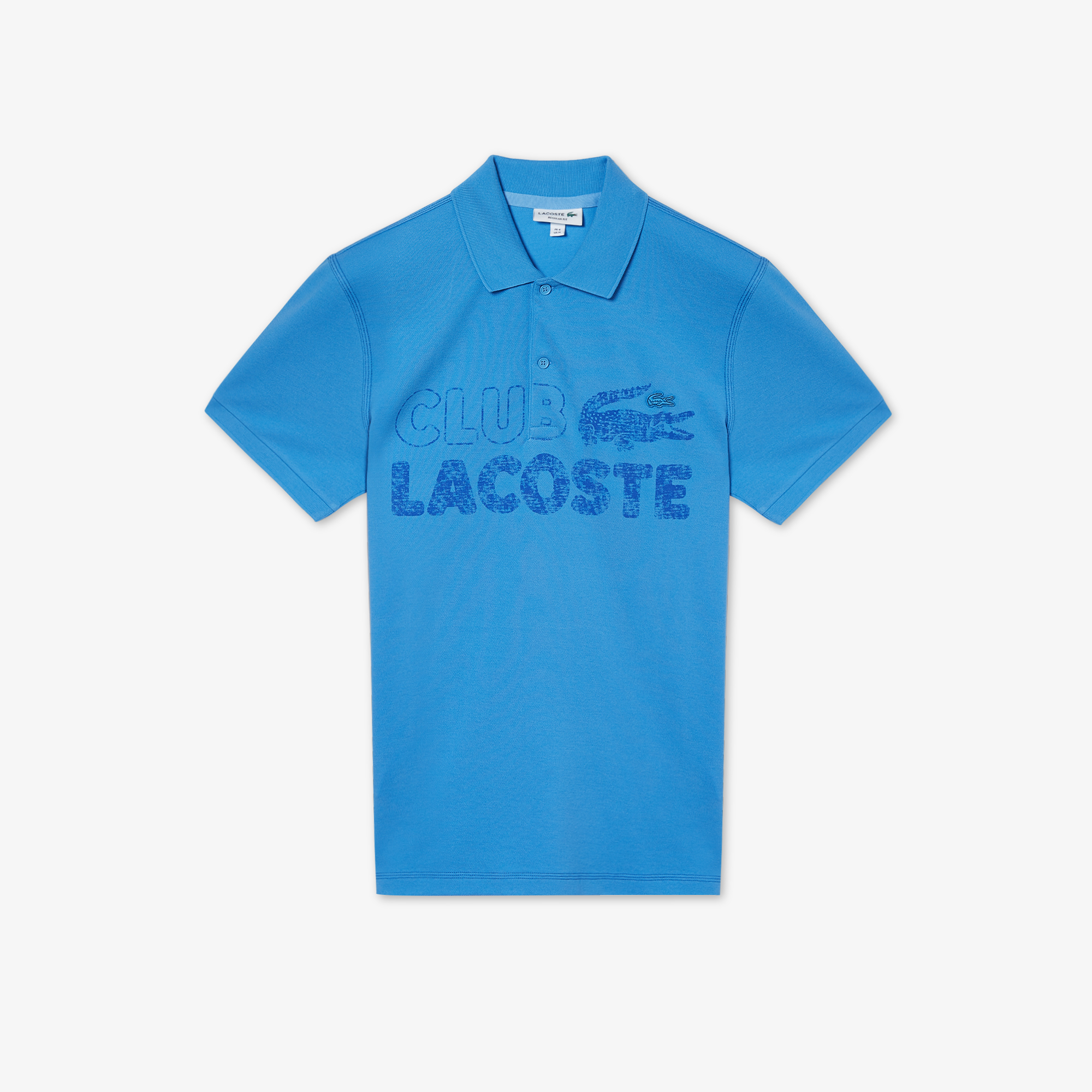  Erkek Regular Fit Baskılı Mavi Polo