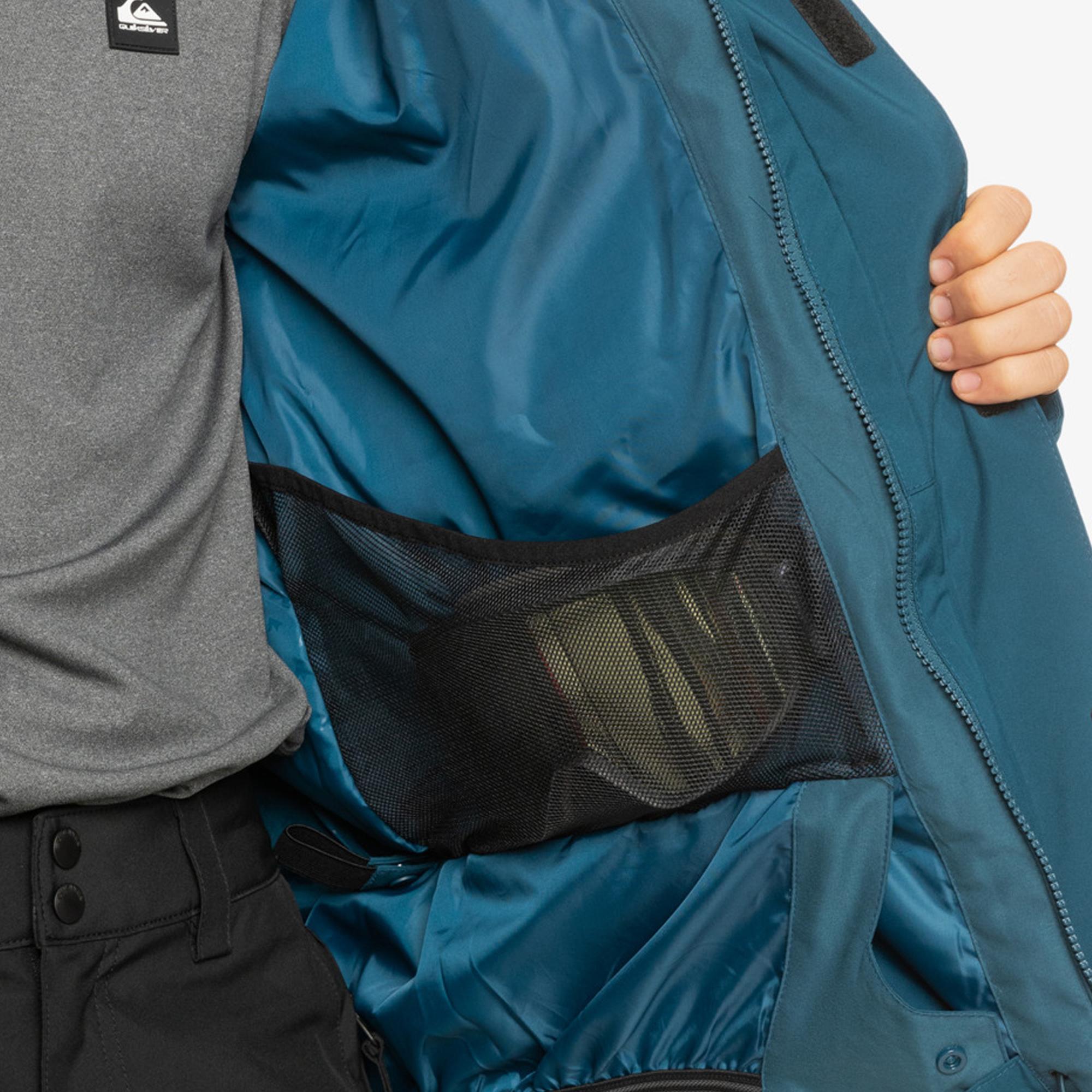 Quiksilver Mission Solid Jk Erkek Mavi Snowboard Ceketi