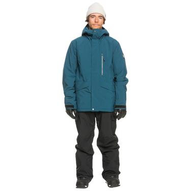  Quiksilver Mission Solid Jk Erkek Mavi Snowboard Ceketi