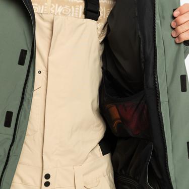  Quiksilver Mission Solid Jk Erkek Yeşil Snowboard Ceketi