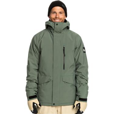  Quiksilver Mission Solid Jk Erkek Yeşil Snowboard Ceketi