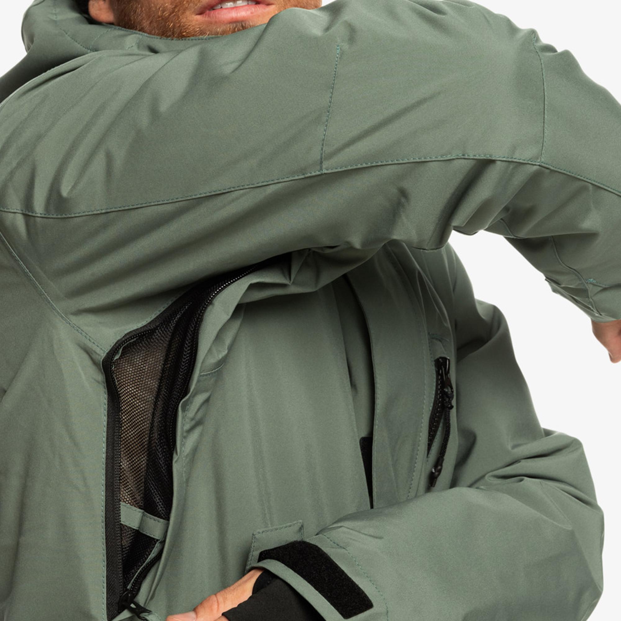 Quiksilver Mission Solid Jk Erkek Yeşil Snowboard Ceketi