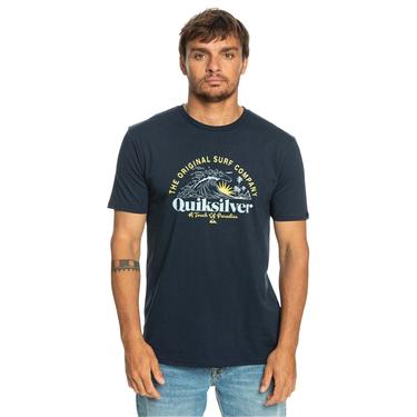  Quiksilver Sunsetwave Erkek Mavi Tişört