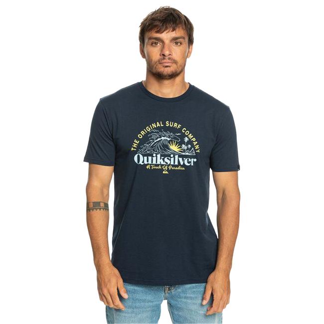  Quiksilver Sunsetwave Erkek Mavi Tişört