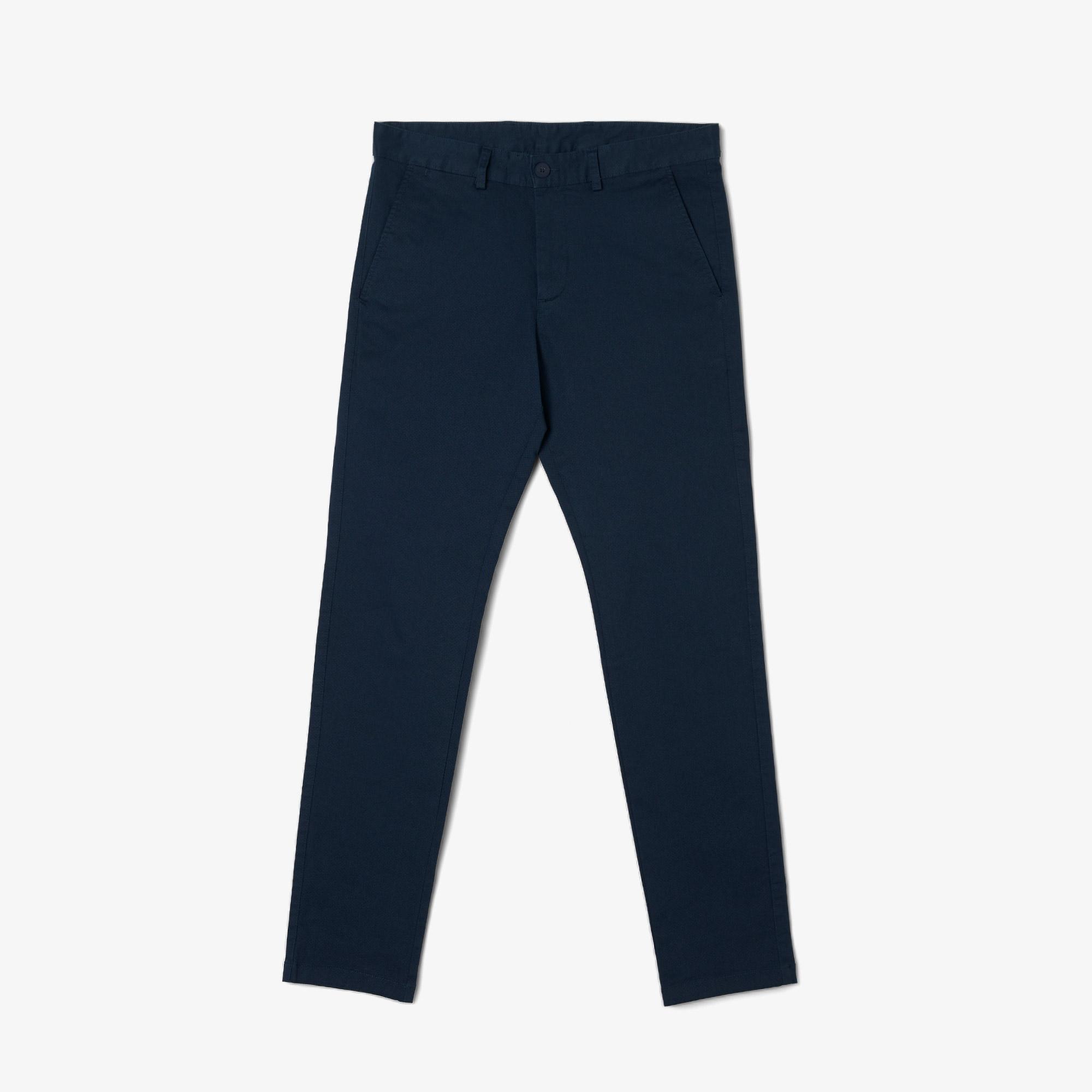 Erkek Slim Fit Baskılı Lacivert Pantolon