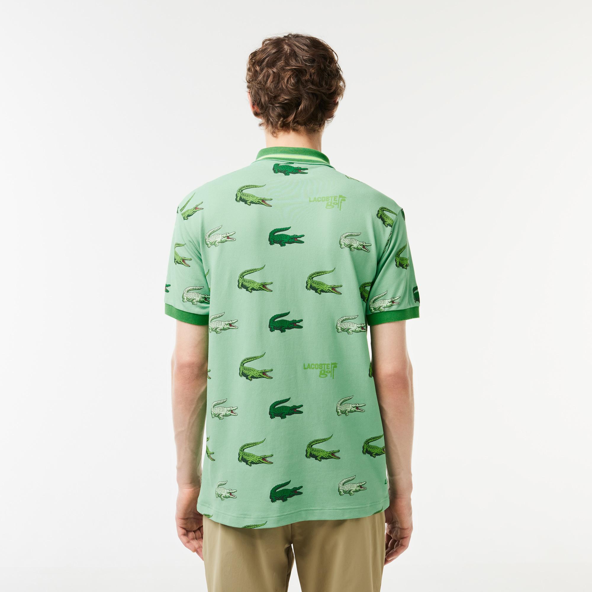 SPORT Erkek Classic Fit Baskılı Yeşil Polo