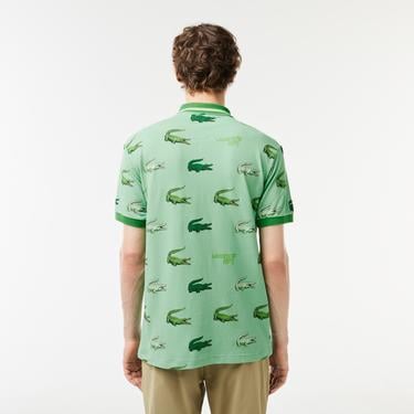  SPORT Erkek Classic Fit Baskılı Yeşil Polo