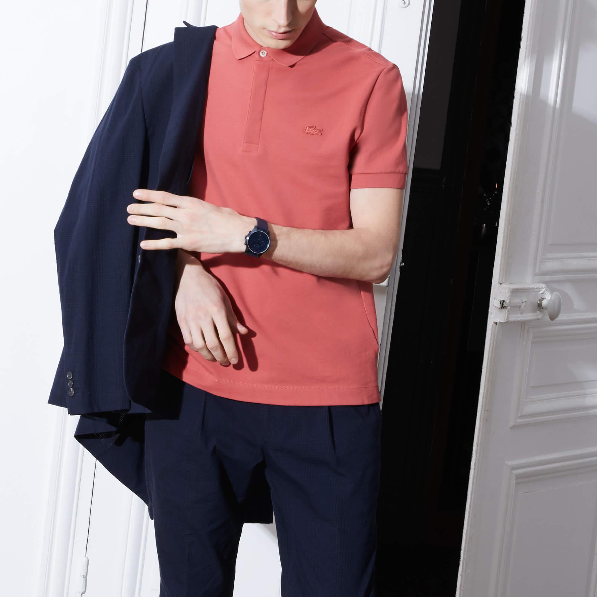 Erkek Regular Fit Paris Pembe Polo