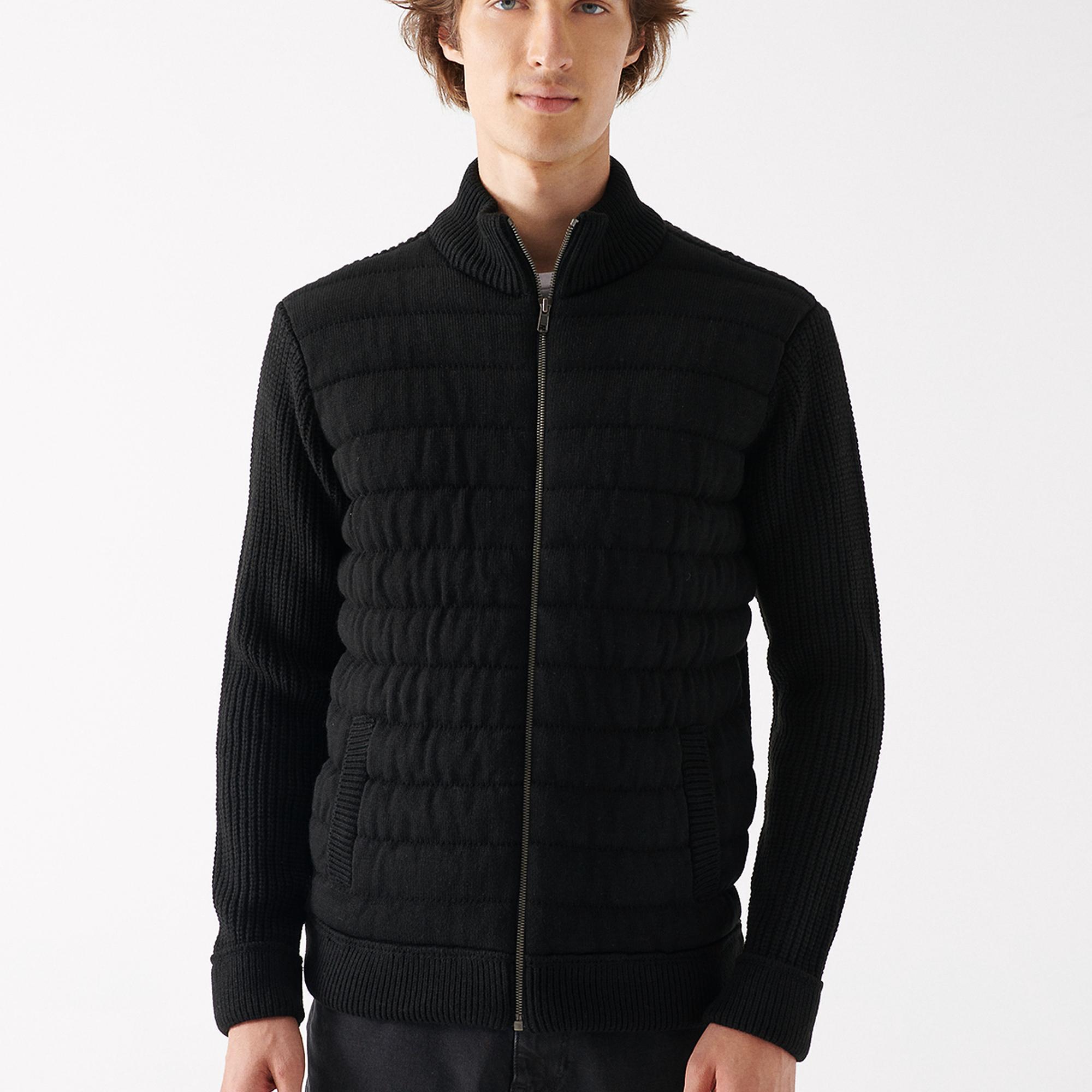 Mavi Fermuarlı Triko Ceket Regular Fit / Normal Kesim 070697-900