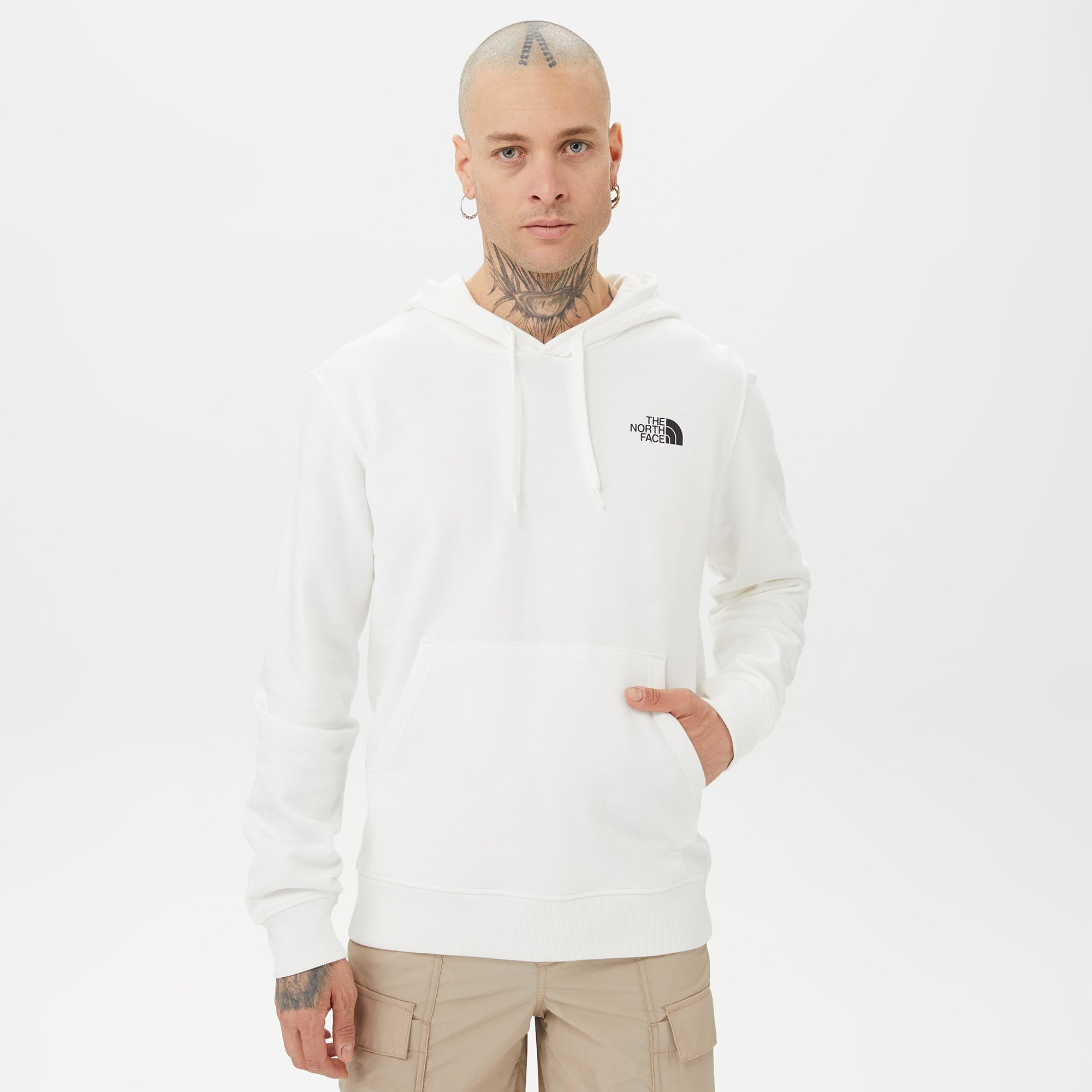  The North Face Seasonal Graphic Hoodie Erkek Beyaz Sweatshirt
