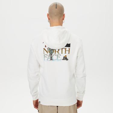  The North Face Seasonal Graphic Hoodie Erkek Beyaz Sweatshirt