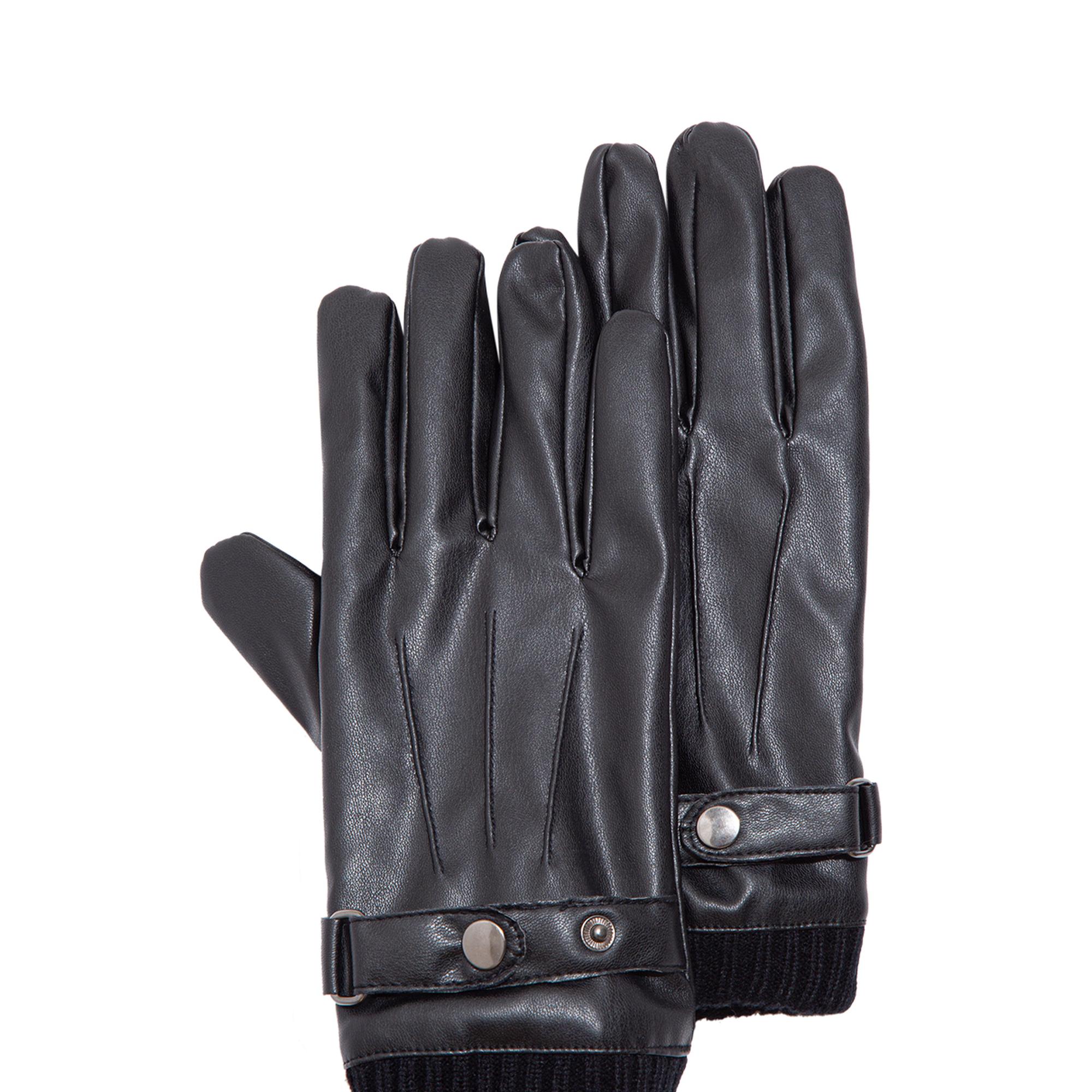 Mavi Suni Deri Siyah Eldiven 092218-900