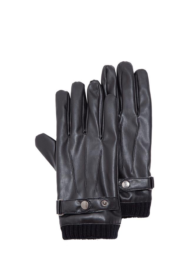  Mavi Suni Deri Siyah Eldiven 092218-900