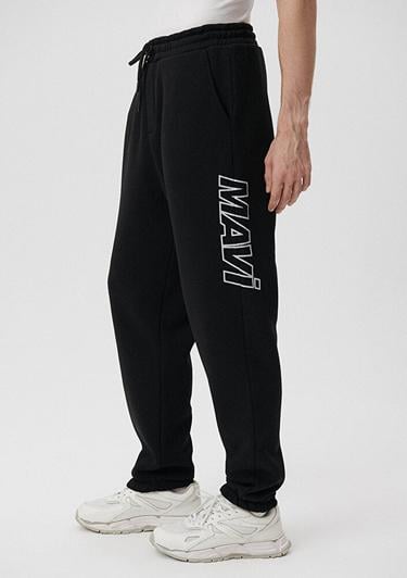  Mavi Mavi Logo Baskılı Siyah Eşofman Altı 0010208-900